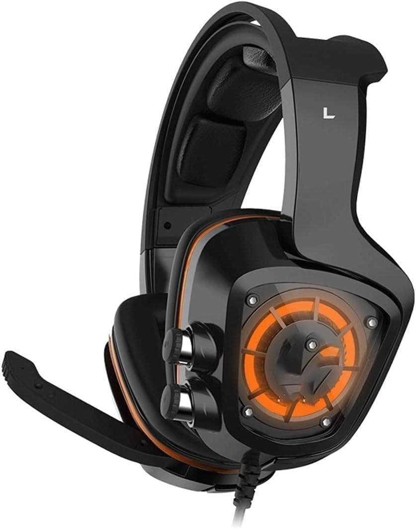 High-end USB Headset, 7.1 Surround Sound PC Gaming with Cable and Noise Cancelling Mic Headphones for Laptops, Computer,with RGB Light