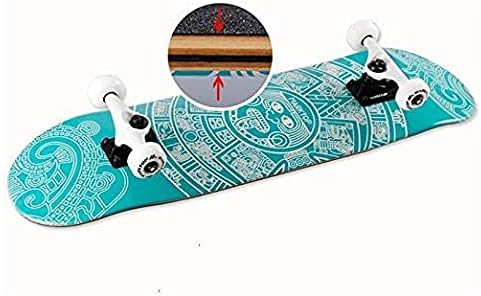 Four-Wheel Skateboard Road Professional Maple Skateboard Portable Adult Male and Female Double Twist Skateboard Suitable for Adults and Teenagers 31.5 inches
