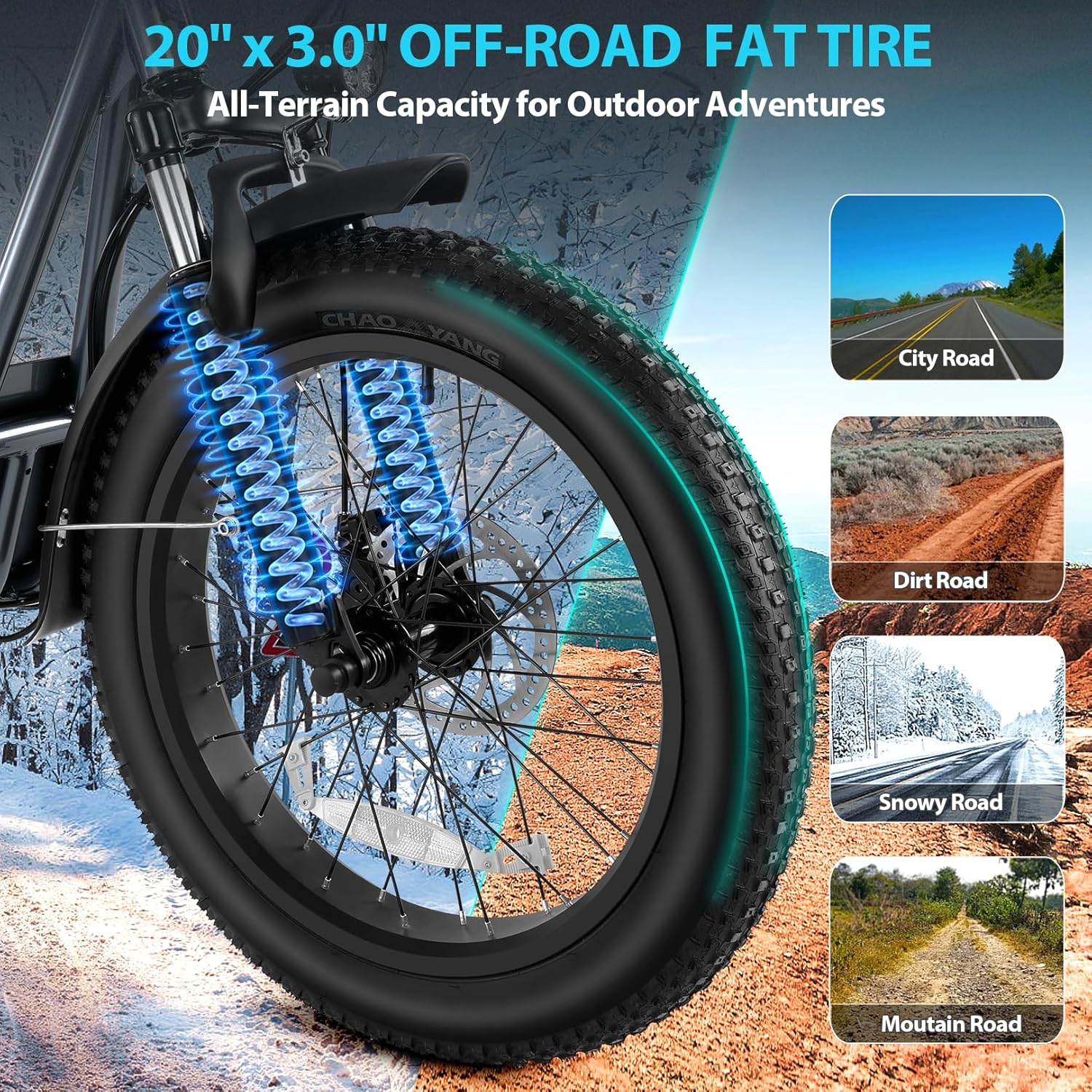 Caroma Electric Scooter with Seat for Adults, Max 30Miles Ranges&20Mph, 500/800/1200W Motor, 14/20