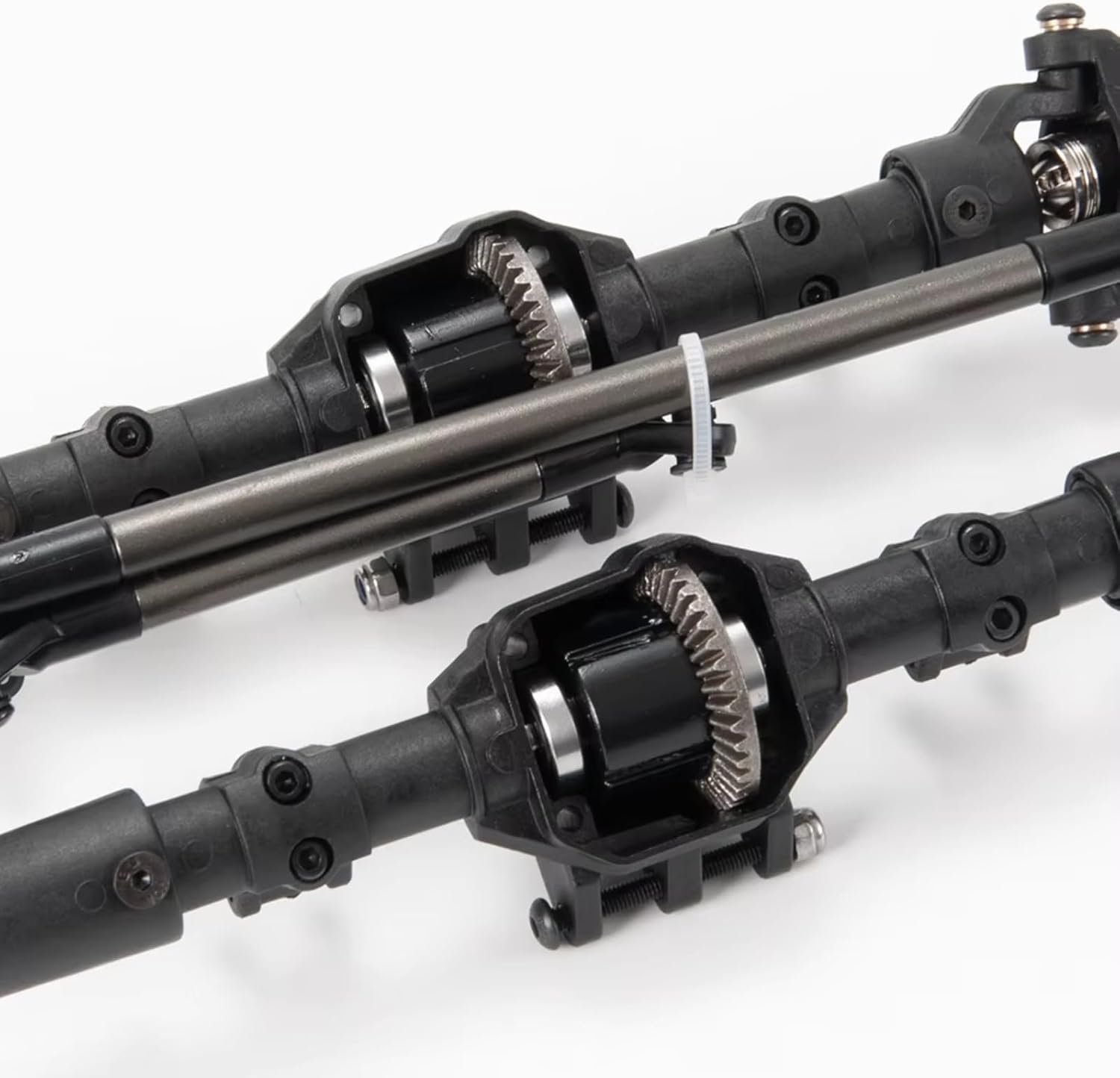 RC Front Rear axle Compatible with Axial for SCX10 II 90027 90028 90046 90047 1/10 RC Crawler Cars Upgrade Parts Complete Front Rear Axle Differential Lock(1set)