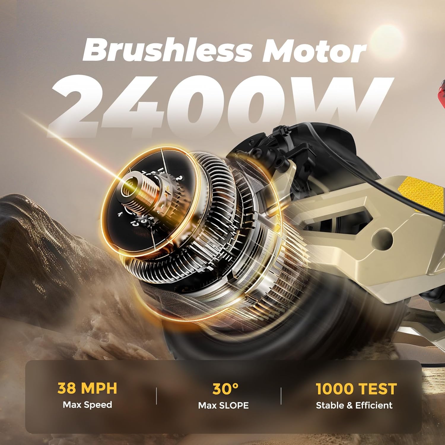 Circooter Cruiser Pro Electric Scooter Adult, Dual Motor 2400W e Scooter Up to 40 Miles Max Range & 38 Mph Top Speed, 11''Pneumatic Tires Off Road Escooter with Dual Charger Ports & Storage Bag