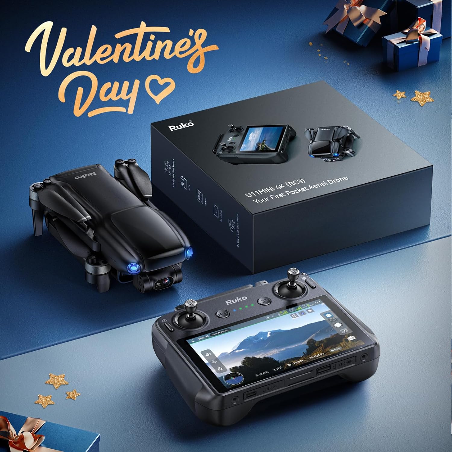 Ruko U11MINI 4K (RC3), Professional 8K Drone with 5.5