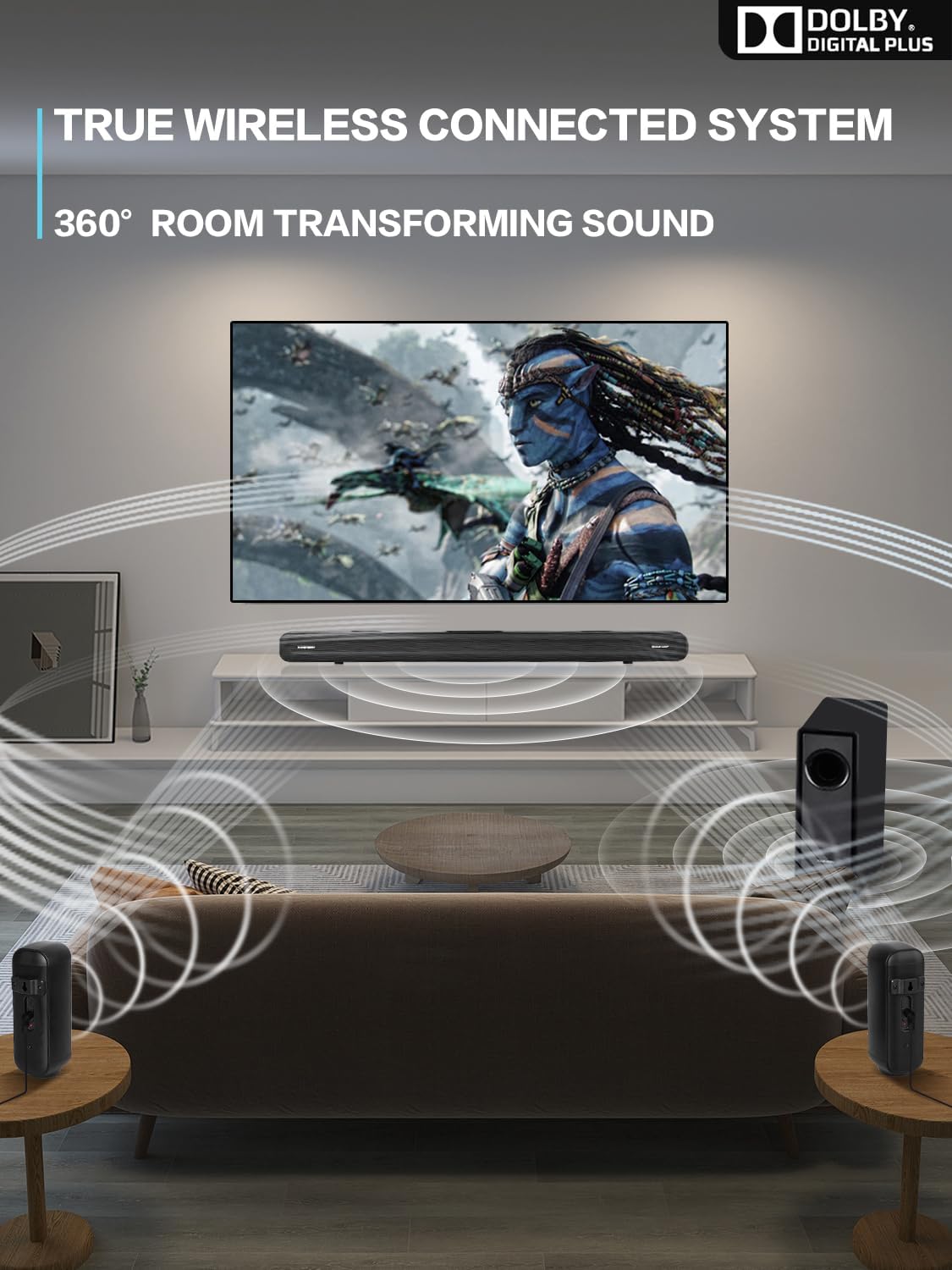 5.1 CH Surround Sound Bar with Dolby Audio