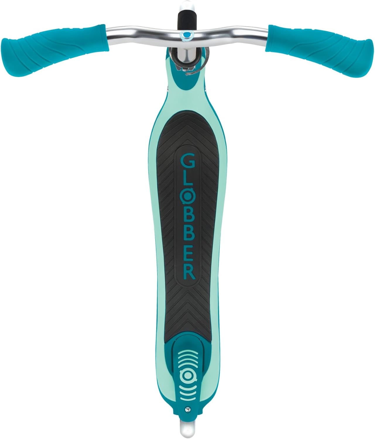 Globber KICK SCOOTER Flow 125 Lights Scooter, Teal, 5 Years and Up, Light Up Wheels