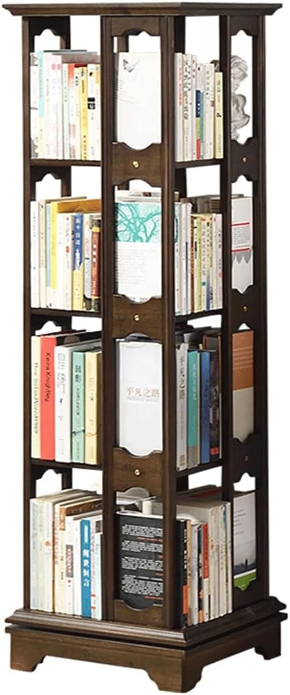 360° Rotating Bookshelf Kids Adult Bookcase for Small Space Standing Bookshelf Open Standalone Rack Bookcase for Home Office