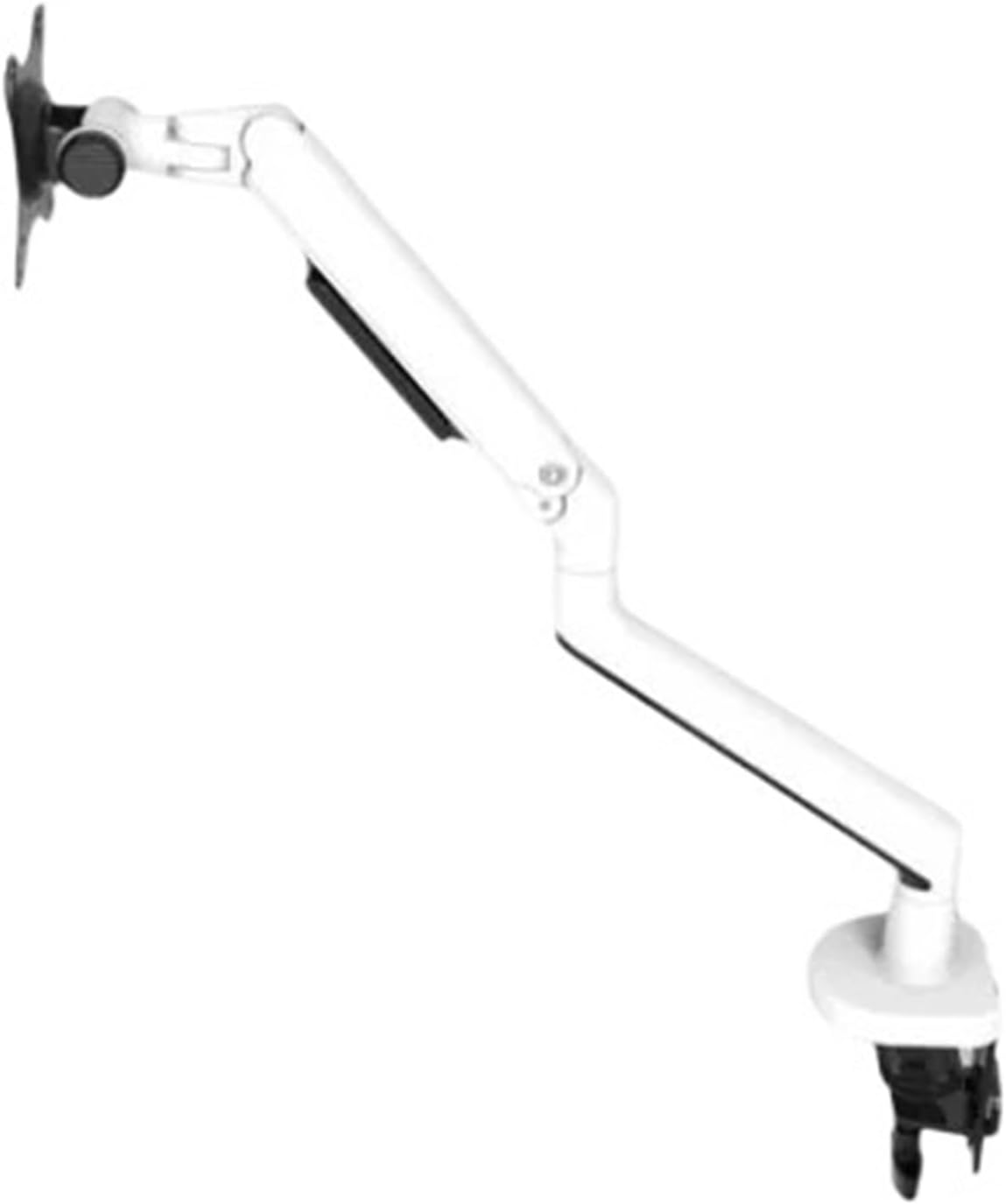 V8 Aluminum Desktop Clamping 17-38 Inch Monitor Stand Mechanical Spring Arm Lift Full Motion TV Monitor Mounting Load 11kg(White)