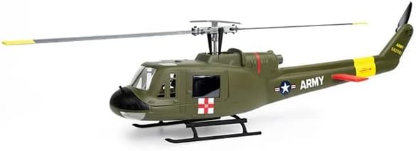 Helidirect FlyWing UH-1 Iroquois V4 Scale Helicopter RTF - FlyWingRC Remote Control Helicopter for Adults (Green)