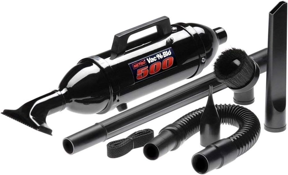 MetroVac AM12-IDA Vac N Blo Jr - Powerful Automotive Vacuum & Air Duster - Portable Car Cleaning Supplies w/ 12V Motor, 140 Watts & 10 ft. Cord Plugs