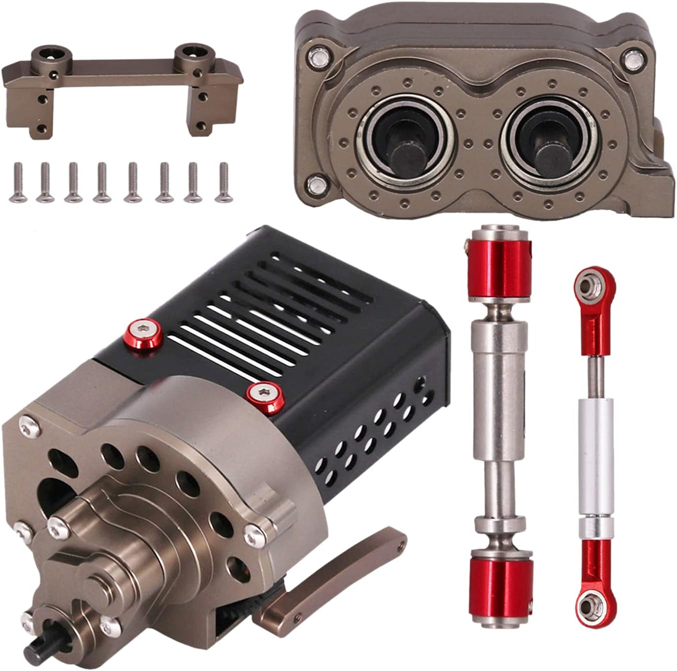 Metal Front Motor Box Set for SCX10 1/10