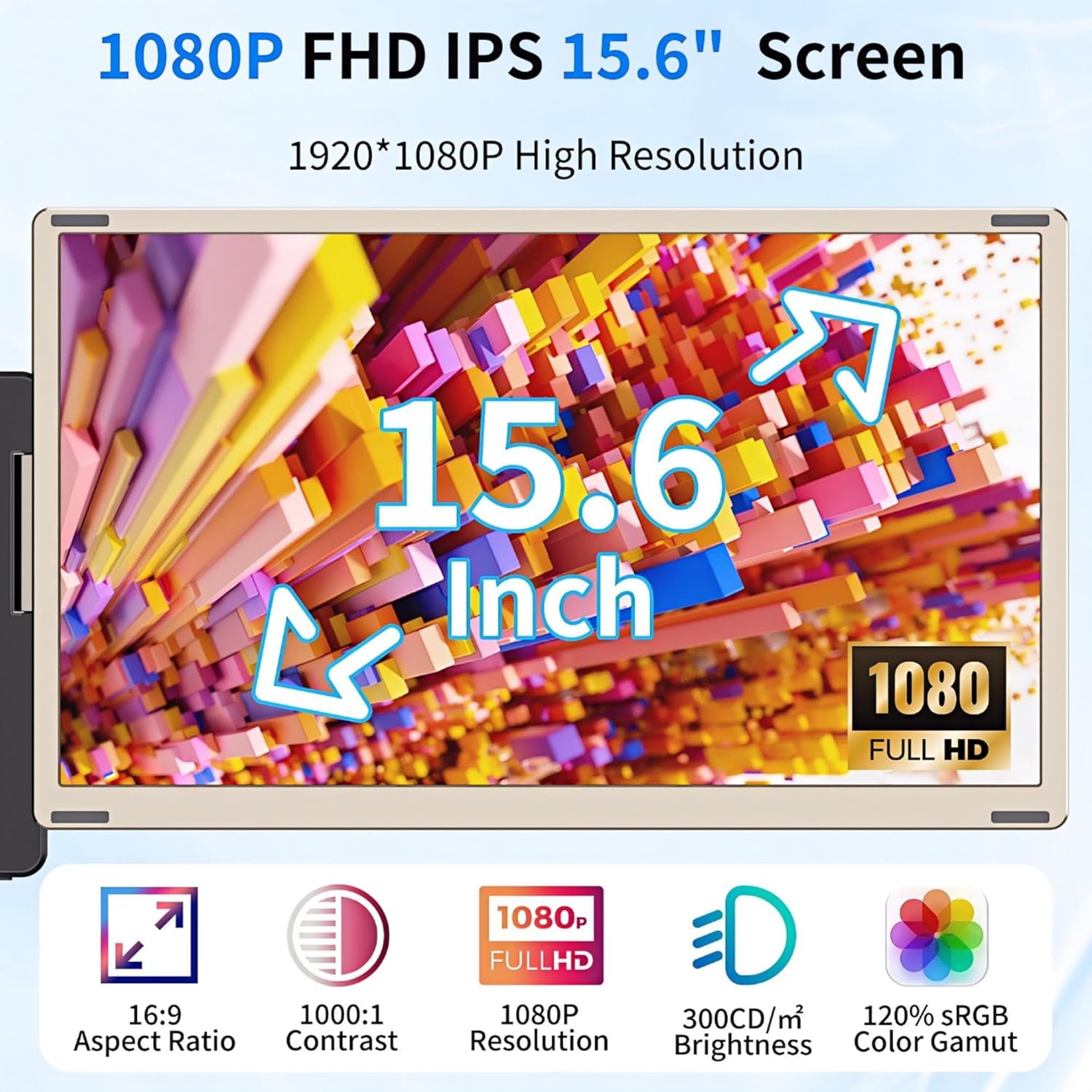 Laptop Screen Extender Portable, Detachable 15.6