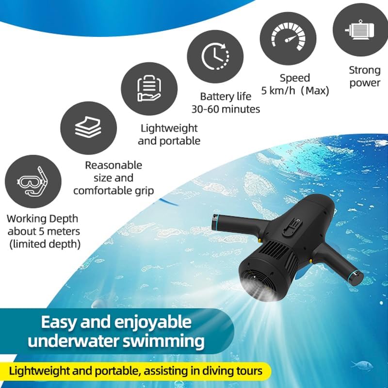 Waterproof Detachable Battery Underwater Scooter Booster, Suitable for Diving, Snorkeling, and Sea Exploration, Dual Engine Adult and Children's Water Sports Thruster