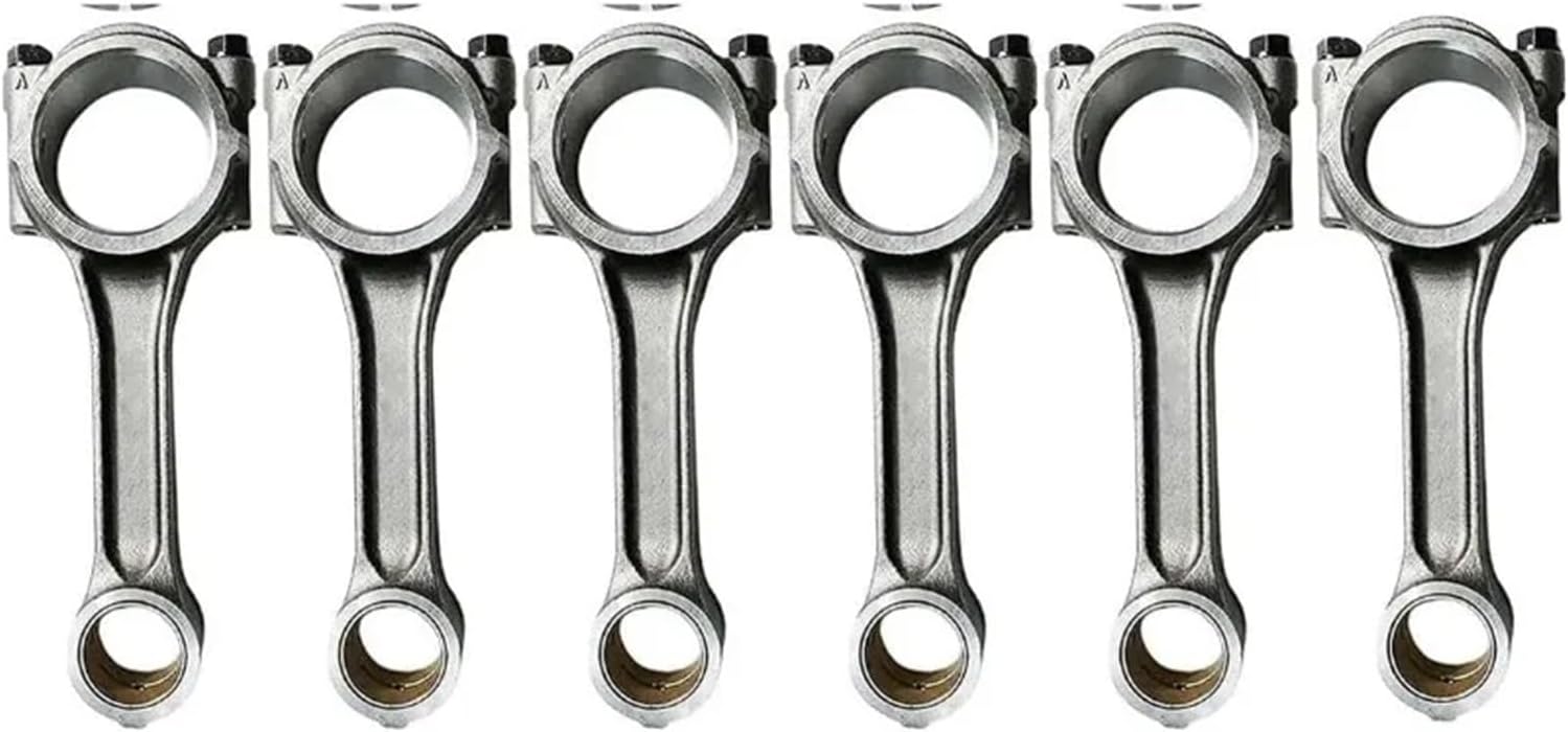 6pcs Connecting Rod 6136-32-3101 6136323101 Compatible For Komatsu 4D105 6D105 PC200-3 Excavator Engine