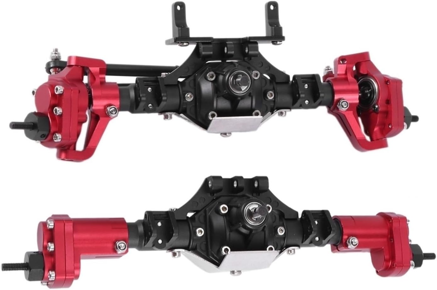 RC Vehicle Axles Compatible with Axial for SCX10 II 90046 for RC4WD D90 86100 for Redcat GEN8 Metal CNC Front and Rear Portal Axle for 1/10 RC Crawler Car(Color2)