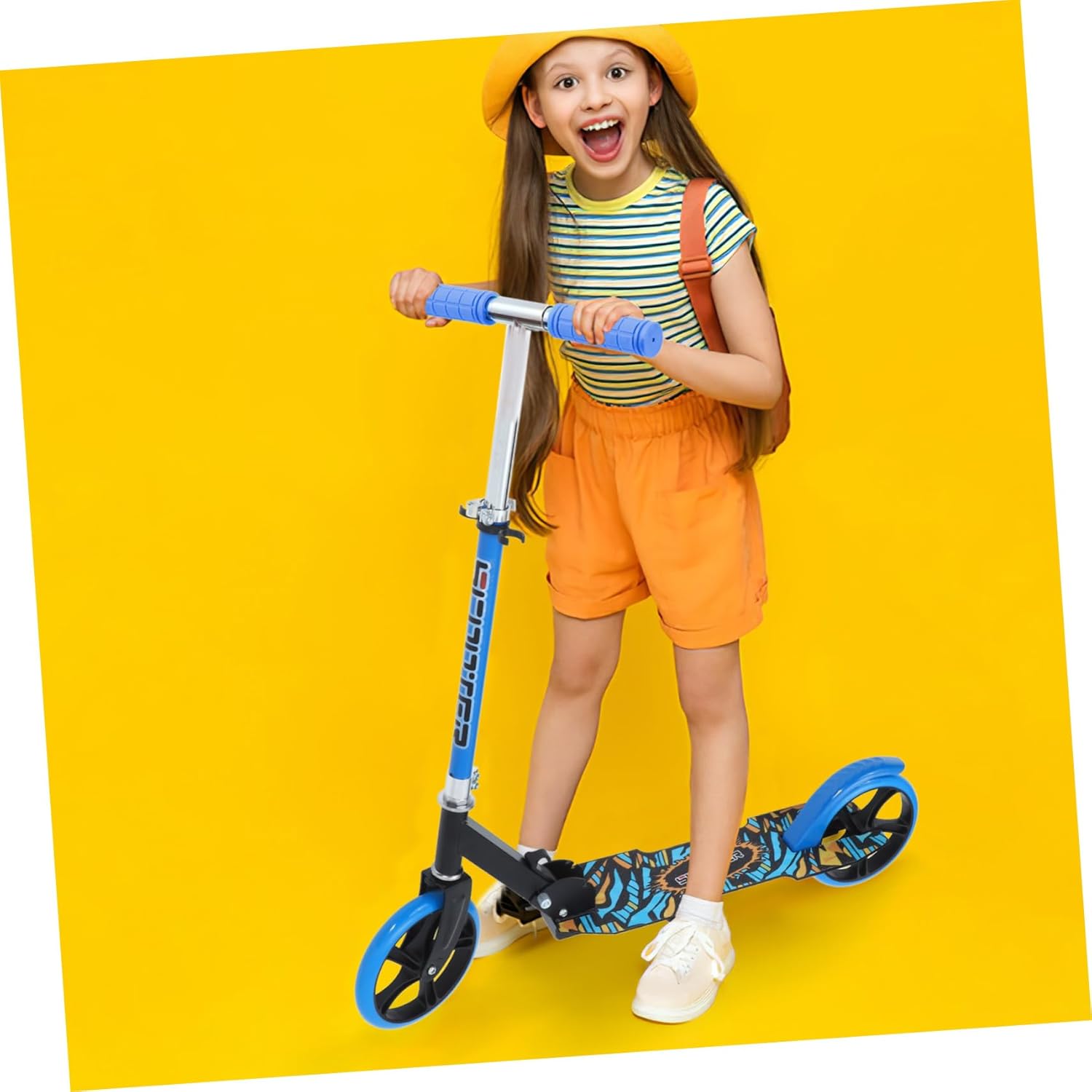 Lightweight Foldable Kick Scooter for and Teens Portable Two- Transport for Outdoor Exercise and School Carry Blue Scooter for Boys