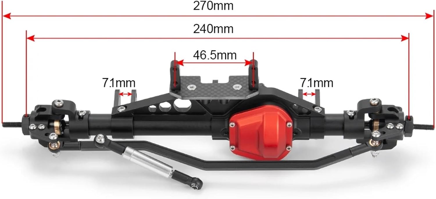 For Axial For Wraith 90018 90053 90048 RR10 1/10 Metal TFL Front/Middle/Rear Axle Complete RC Crawler Car Upgrade Parts Models(1set)