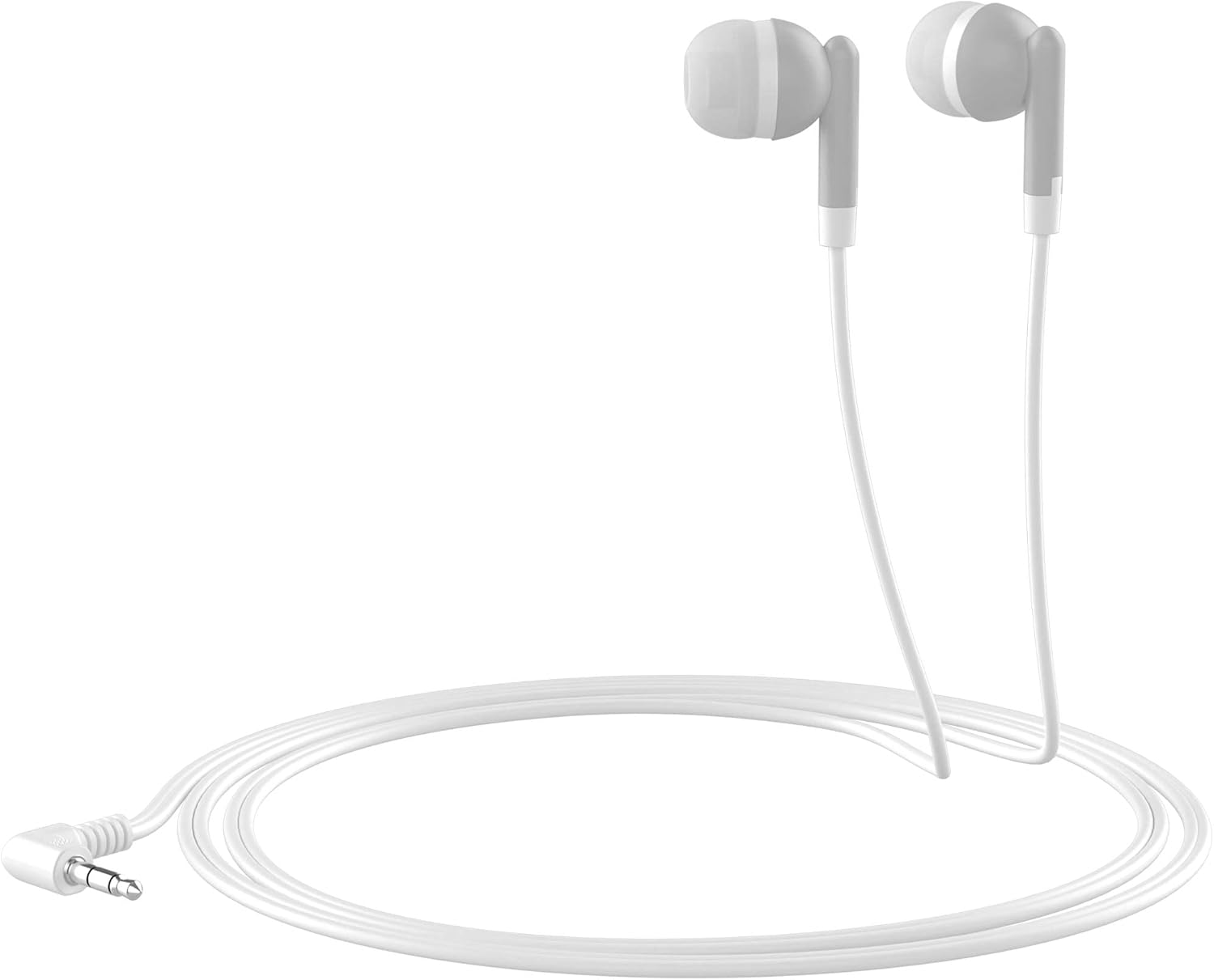 Maeline Bulk Earbuds with 3.5 mm Headphone Plug - 1000 Pack - Gray