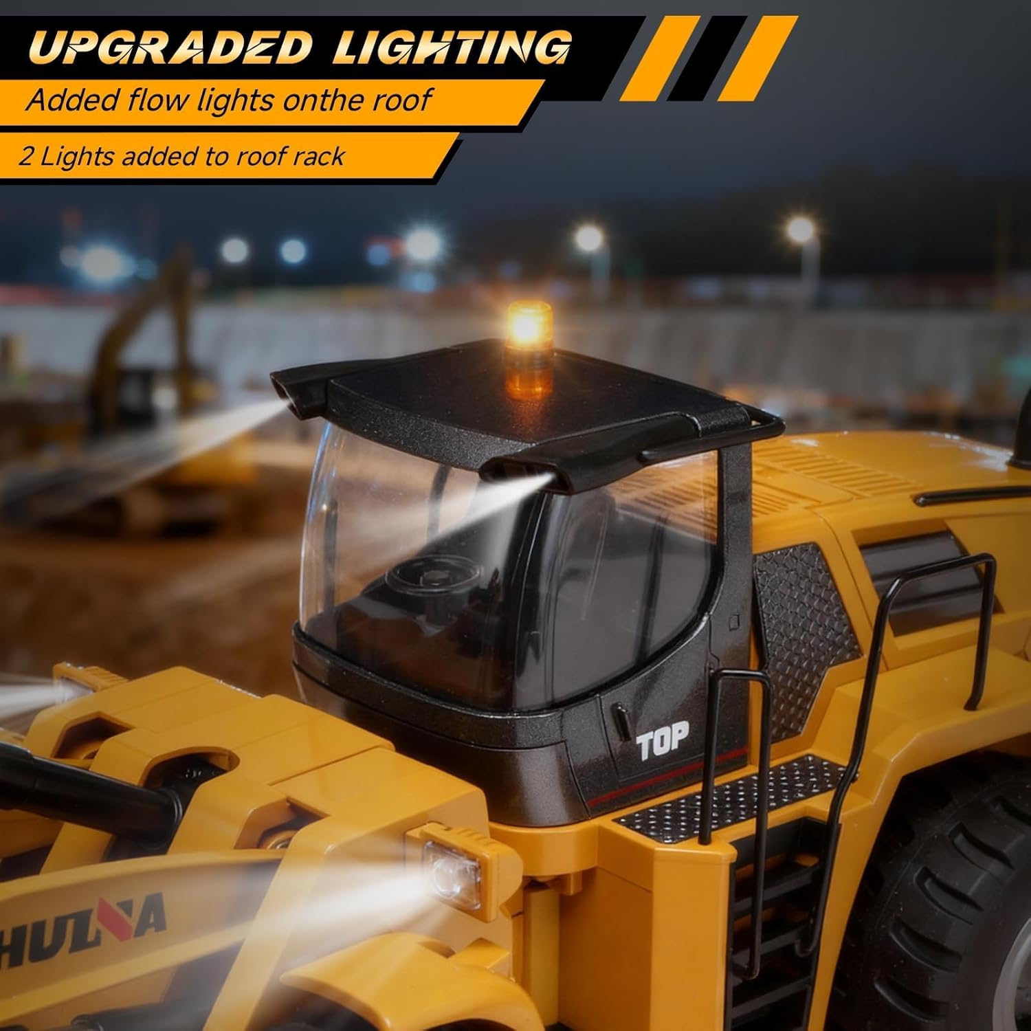 kolegend Rc Hobby Wheel Loader- 1:14 Alloy 4WD RC Construction Truck for Adult RTR,Sound, Lights