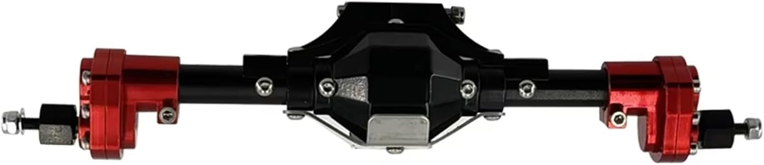 RC Car Parts Compatible with Axial 90046 90047 Scx10 I 1/10 RC Car Accessories Upgrades Parts Metallic Body Front and Rear Portal Axle Set(Red,Front and Rear)