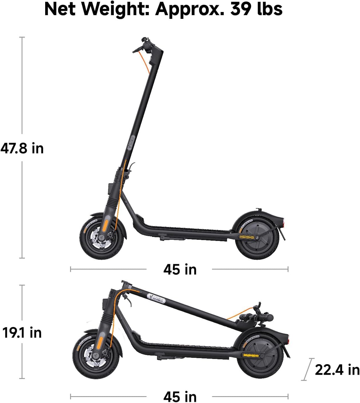Segway Ninebot F2/F2 Pro Electric Scooter, Up to 20 MPH, Long Range, UL-2271 & UL-2272 Certified