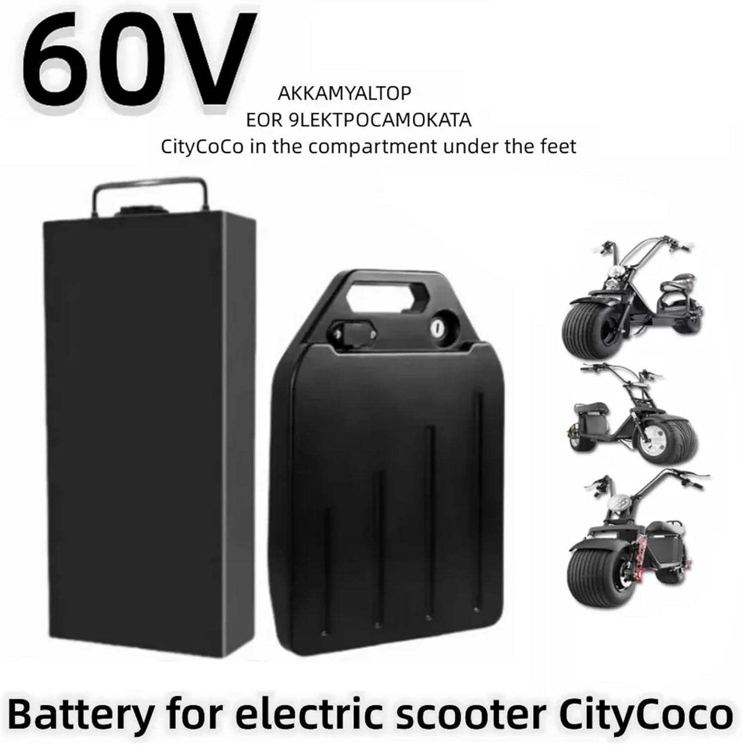60V 12/15/18/2Ah Electric Motorcycle Waterproof Lithium Ion Battery Compatible with Citycoco Scooters & Bicycles(B-Harley-60V 18Ah)