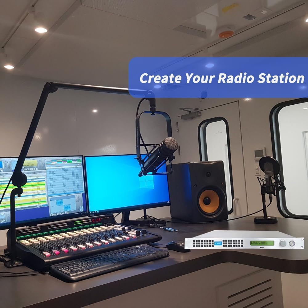 Long Range Radio Professional 100watt FM Broadcast Transmitter for Church Radio Station, FM Broadcast Transmitter 100W