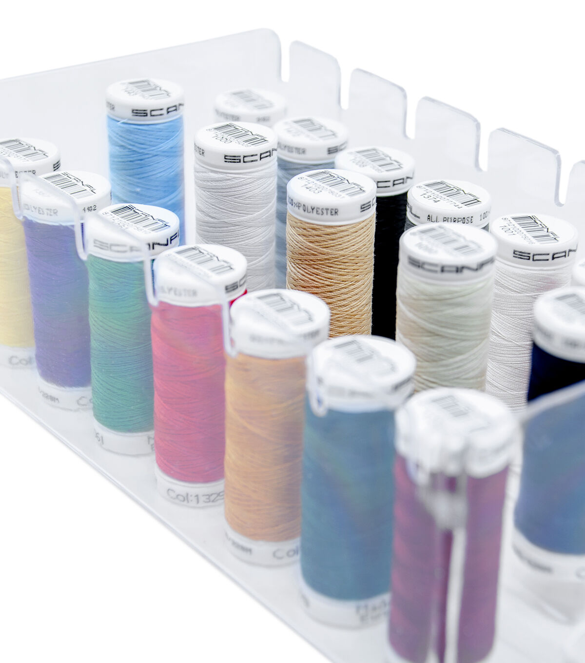 SCANFIL Premium All Purpose Polyester No. 100 250 Yds 19ct and Box