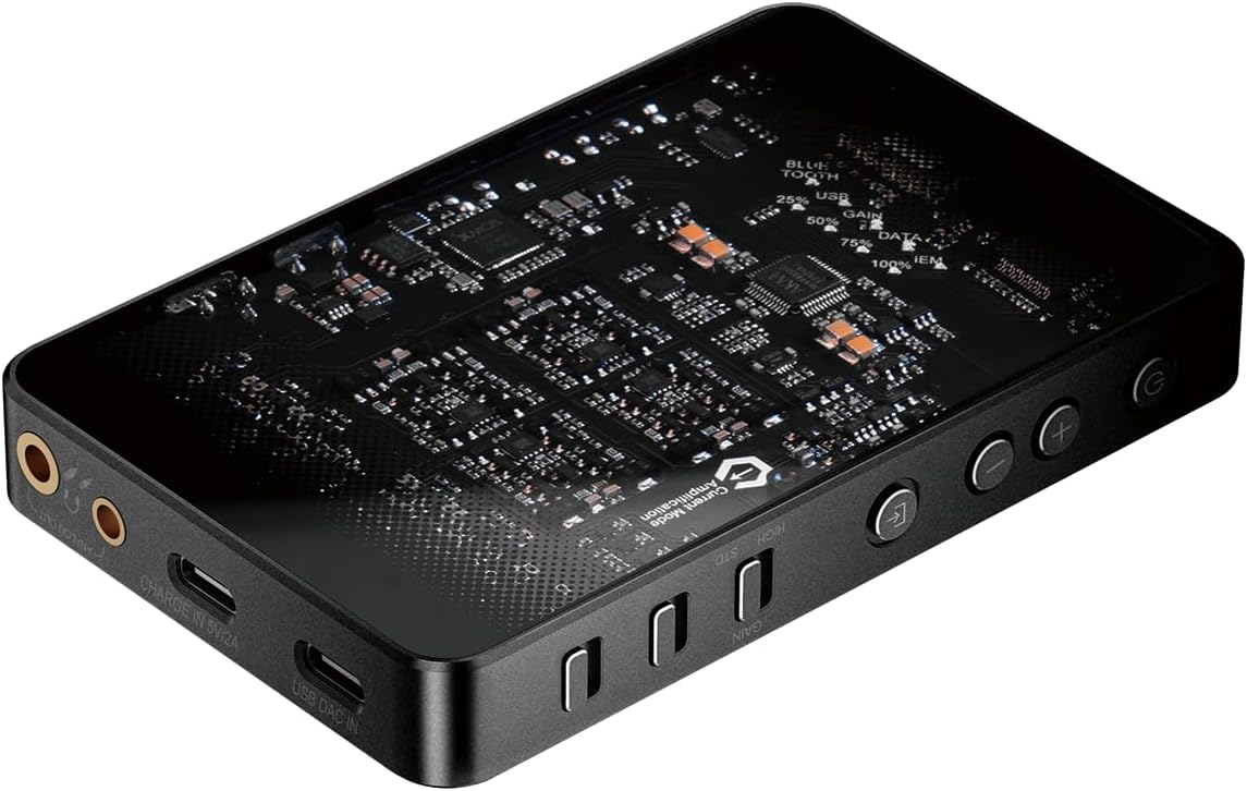 Questyle Sigma Bluetooth Headphone Amplifier Portable Rechargeable DAC [MFi Certified] Bluetooth 5.4 Receiver with Dual Outputs High Resolution PCM768/DSD512 USB Amps for Smartphones/PC/Laptop