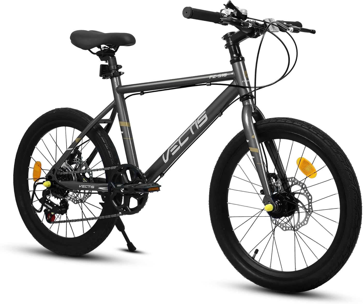 Kids Bike 20 inch for 6-12 Year Olds, 7-Speed Twist Shift, Front & Rear Disc Brakes, Steel Frame Mini Road Bike, 4 Color Options