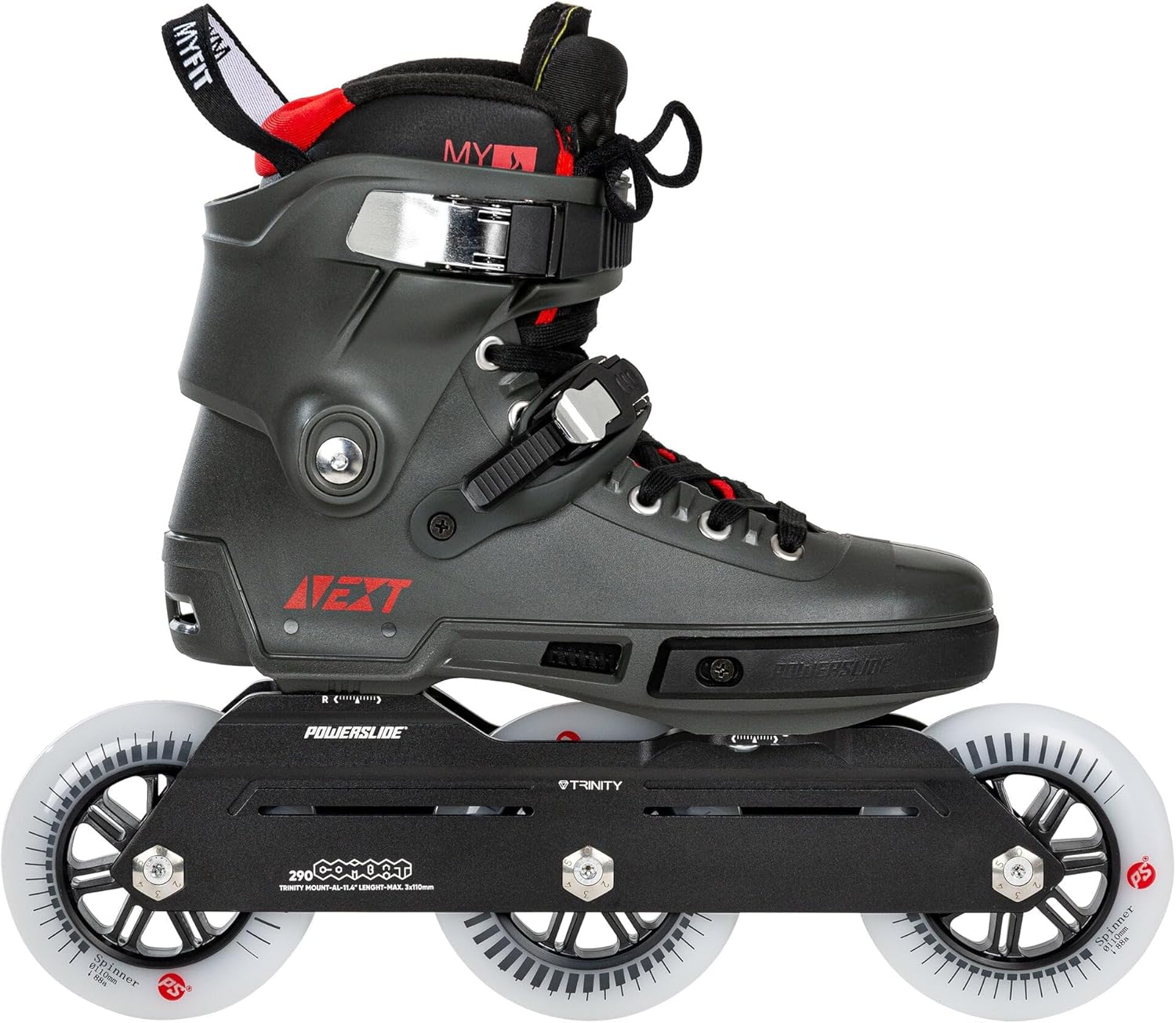 PS Next 110 Skates Charcoal 7.5-8.0 (40-41)