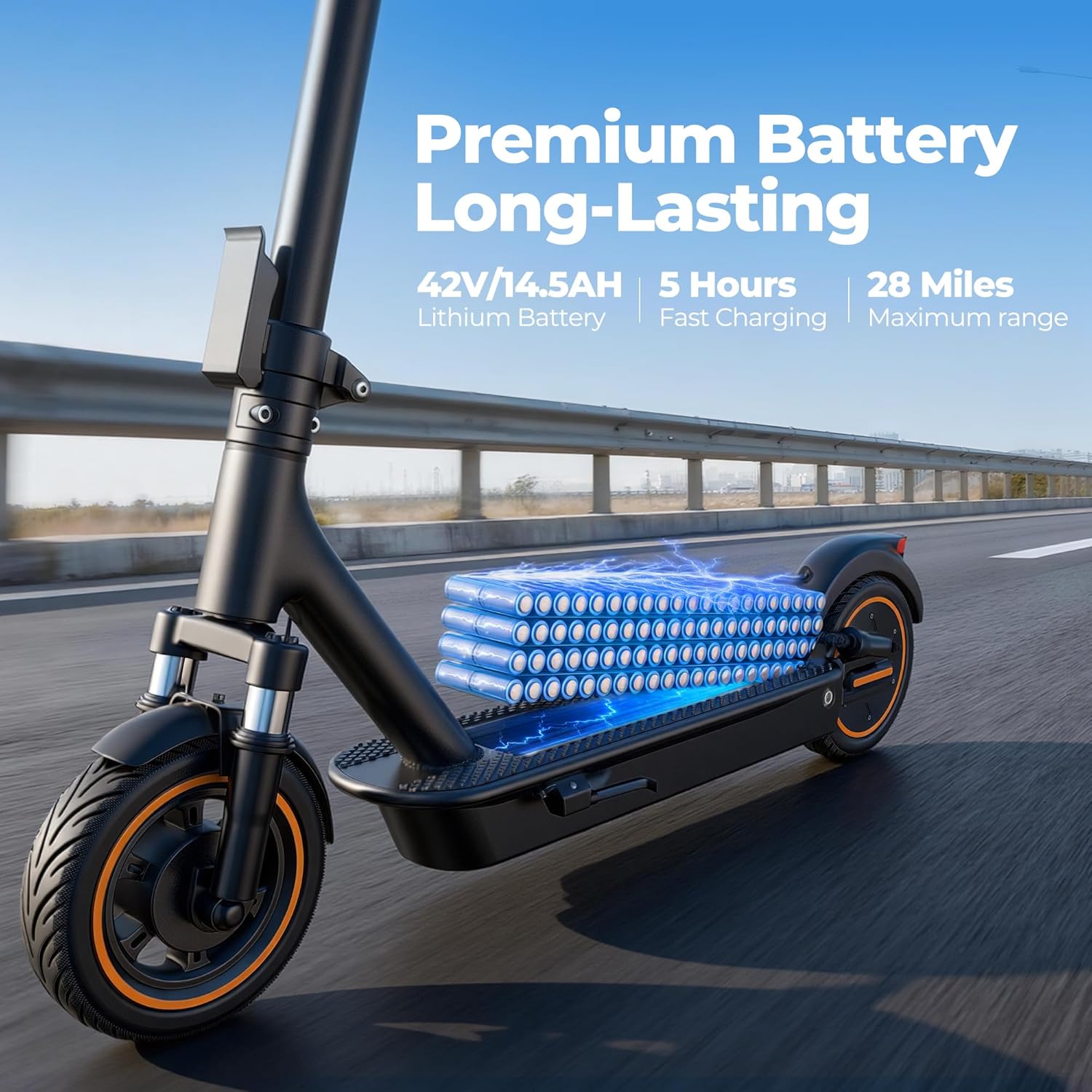 NAVIC Electric Scooter for Adults，Top Speed 19/22 MPH，Range 19/22/28 Miles，8.5”/10