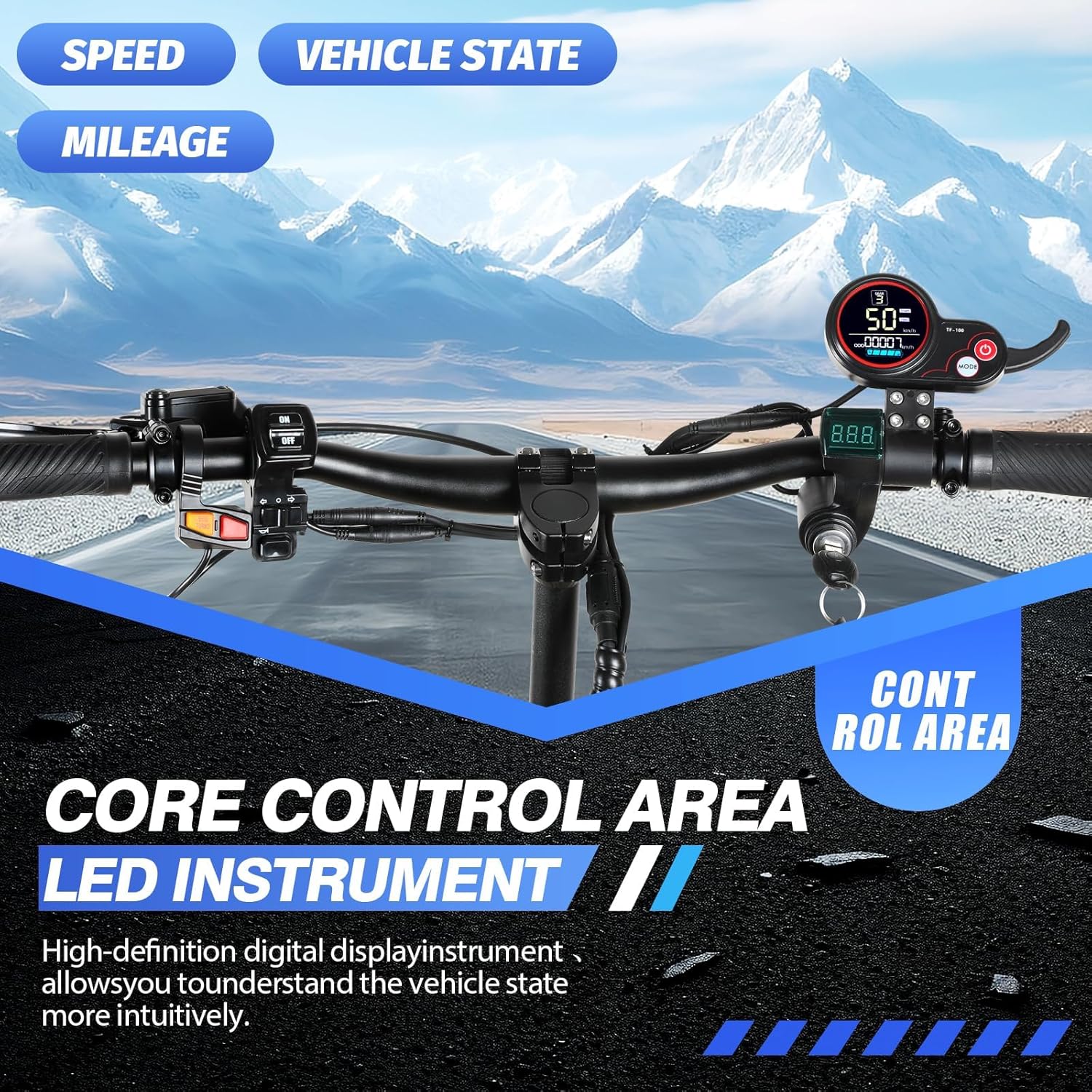 Electric Scooter, 22/23.6/25/30/31/34/37/62 Miles Long Range, Top Speed 19/22/28/34/60 MPH, 8.5