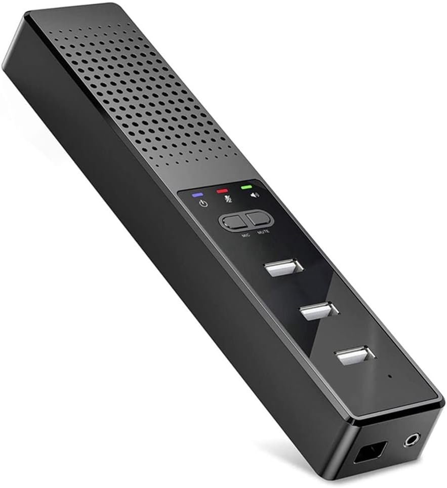 3 in 1 Computer Speakers with Microphone & Hubs USB Conference Speaker, PC Mic for Video Conference
