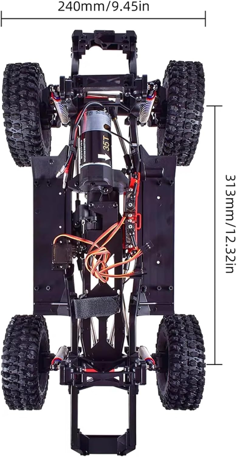 For Traxxas For TRX-4 1/10 RC Car DIY Parts RC 313mm 2-Speed Axle Transmission For Chassis Frame With Differential Portal RC Crawler Frame(With Tires)