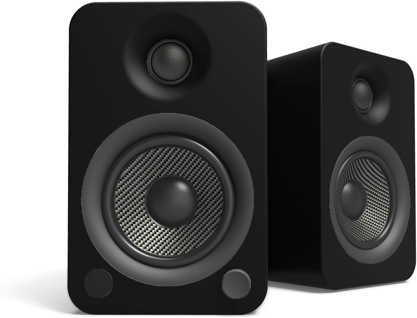 Kanto YU4MB Powered Speakers with Bluetooth and Built-in Phono Preamp | Auto Standby and Startup | Remote Included | 140W Peak Power | Pair | Matte Black