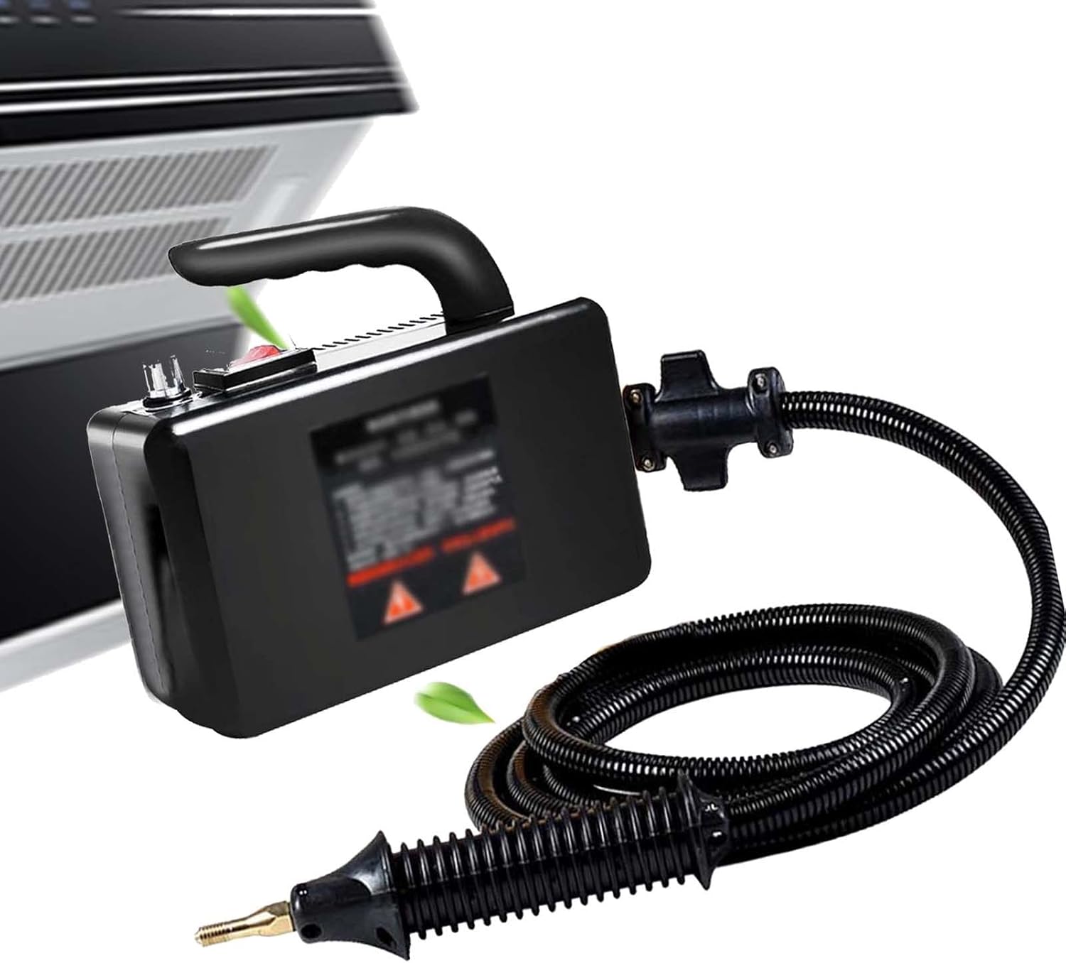 Handheld High Temperature Cleaner,2600W High Pressure Steam Cleaner,Tankless for Kitchen,Bathroom,Furniture and Car (110V/220V),Black-220V