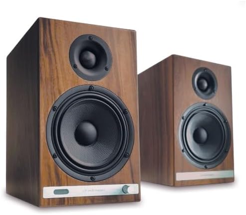 Audioengine HD6 Premium Powered Bookshelf Speakers | 150W Audiophile-Grade Bluetooth 5.0 Speakers with aptX HD | 24-Bit DAC | Real Wood Veneer