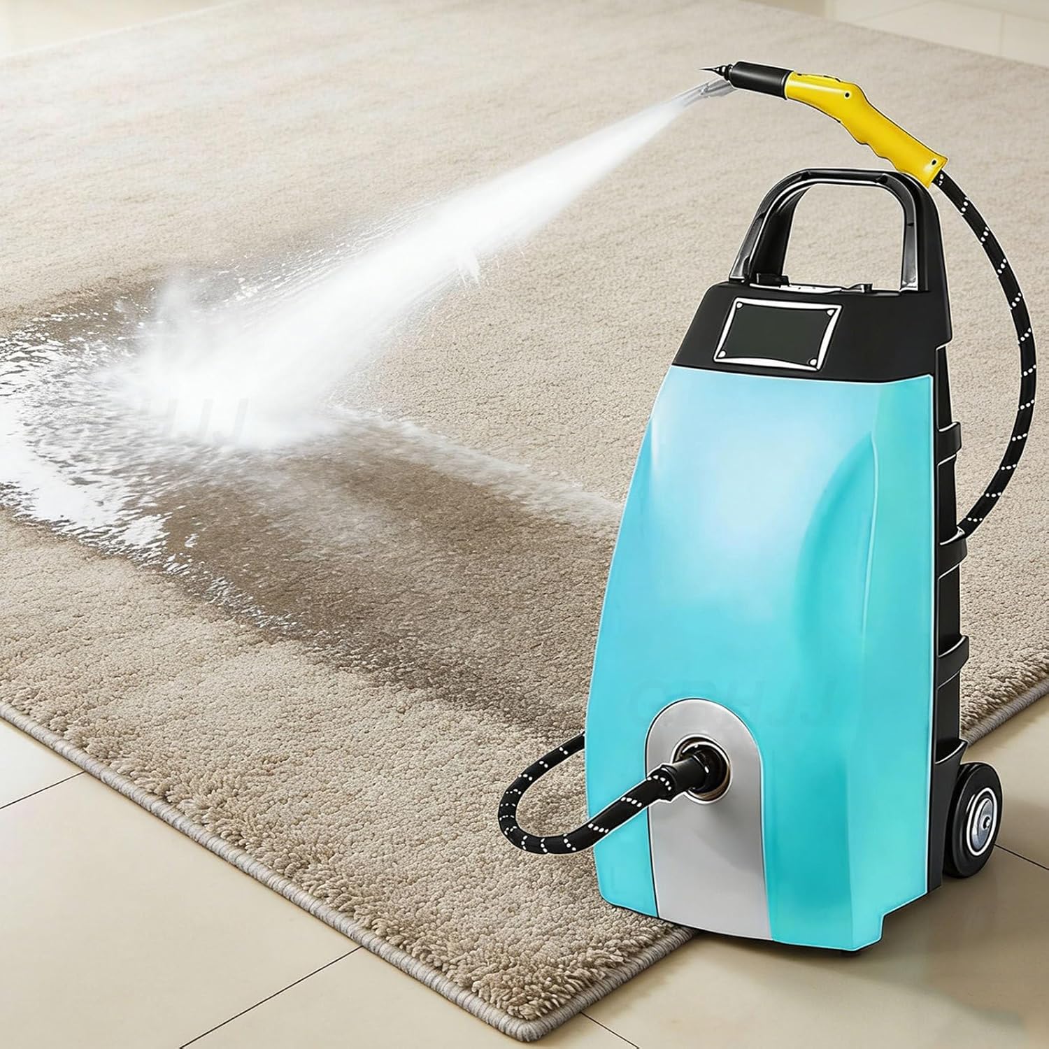 GBHJJ 3000W Multipurpose Powerful Steamer, High - Pressure Multi-Use Steam Washer, 3.5LSteam Cleaner, 6 Accessories & 40 - sec Heat - Up for Home,Car Washing & AC Cleaning Blue