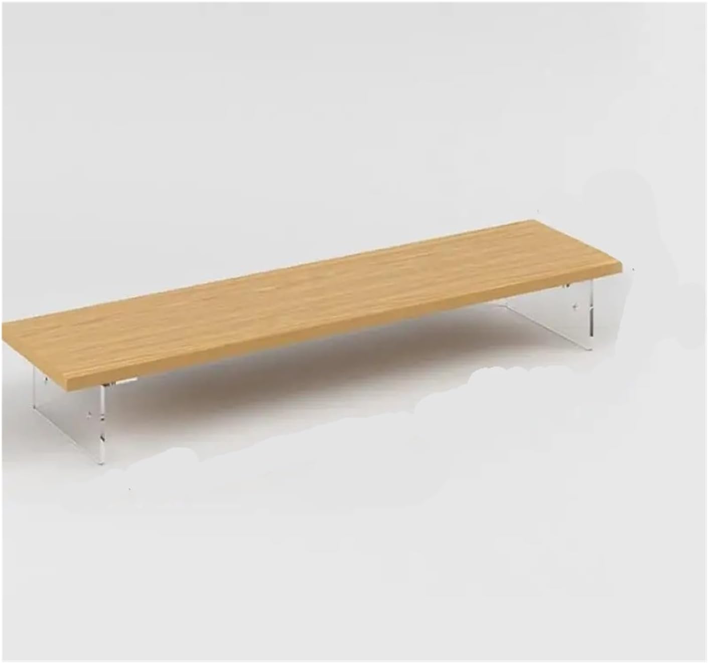 80X20 cm monitor stand computer monitor elevated stand wooden acrylic desk desktop storage rack LCD base stand(White)