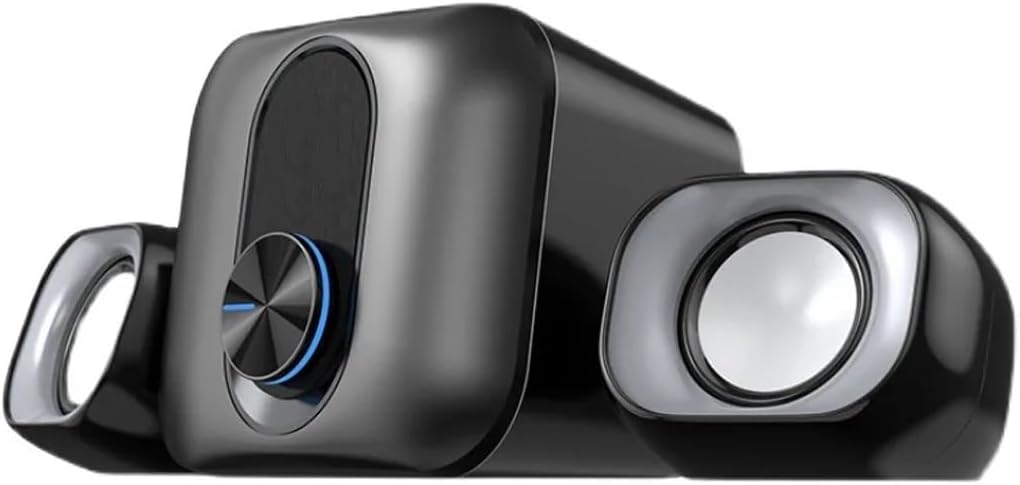 JSEIAJB Multimedia Computer Game Speakers Stereo Subwoofer Desktop Computer Audio 2.1 Wired PC Notebook Speaker