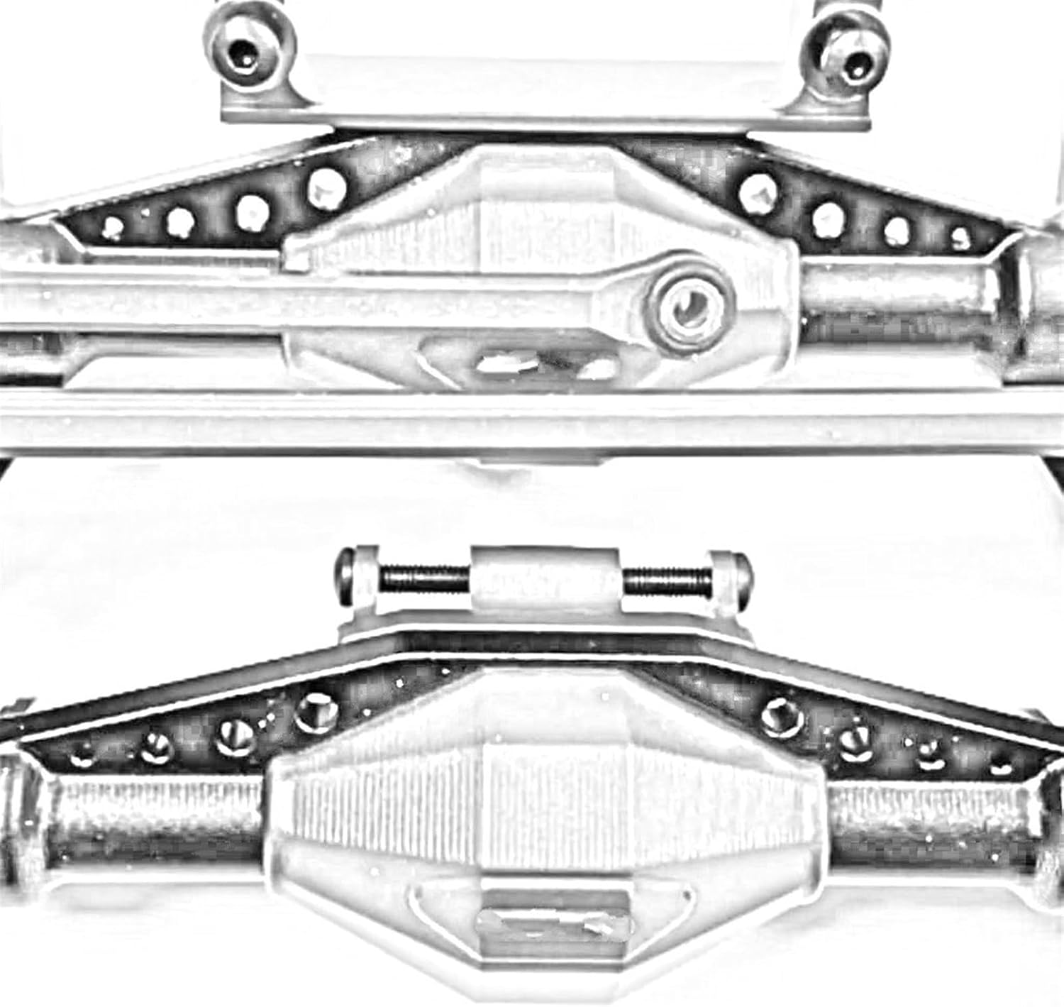 RC Vehicle Axles Compatible with Axial for UTB18 RC Car Part 2pcs Aluminum Alloy Protector Front Rear Axle for 1 18 Rc Front Rear Axle Upgrade Accessories(Color1)
