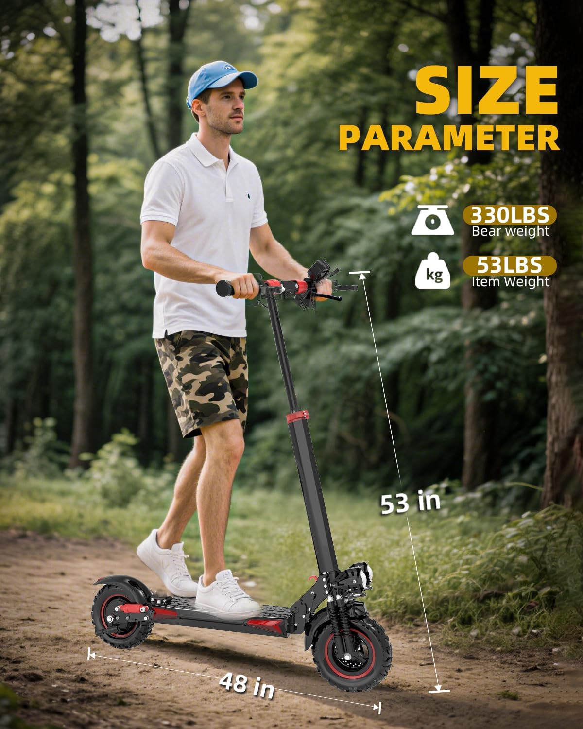 Fast Electric Scooter for Adults, 31-37 Miles Long Range, 10/11
