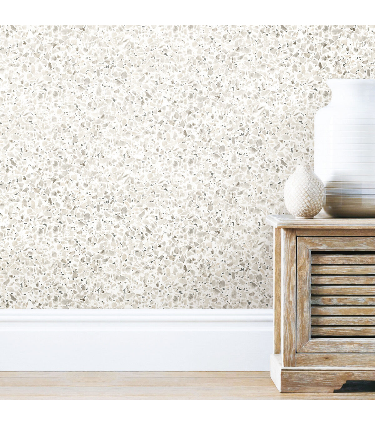 RoomMates Wallpaper Black Terrazzo