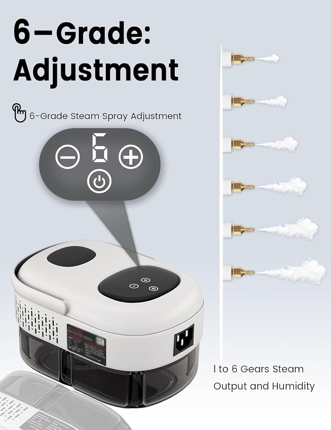 2500W High-temperature Multi-functional Steam Cleaner, 15-Second Quick Heating, 6-Speed Adjustable Handheld High-temperature High-pressure Cleaner.