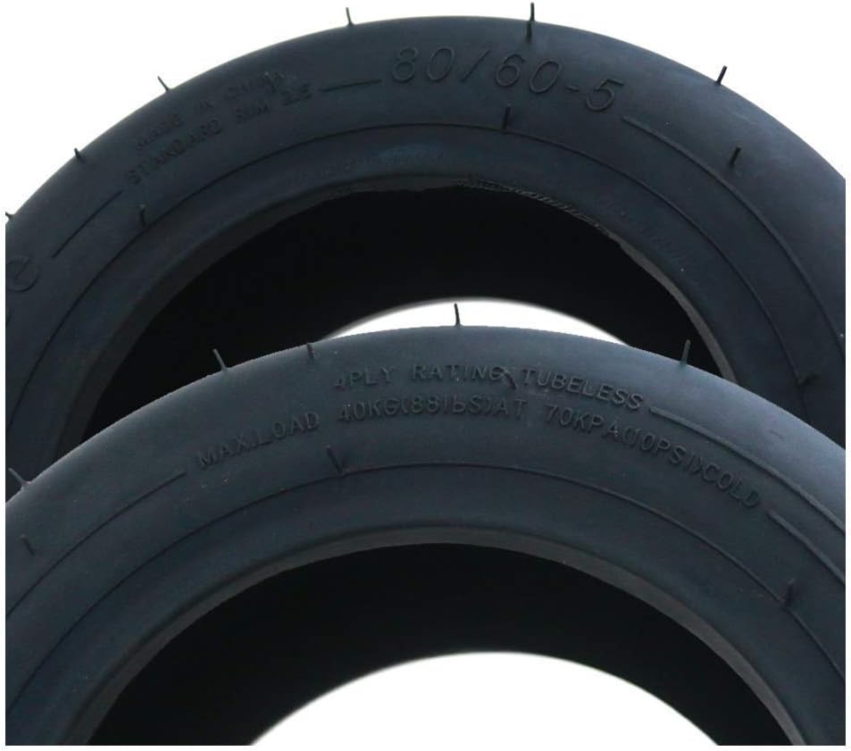 Tires Electric Scooter Tire 80/60-5 Vacuum Tire Thick and Wear-Resistant Suitable for Kart Kart No. 9 Kart Tire Modification 2Pcs