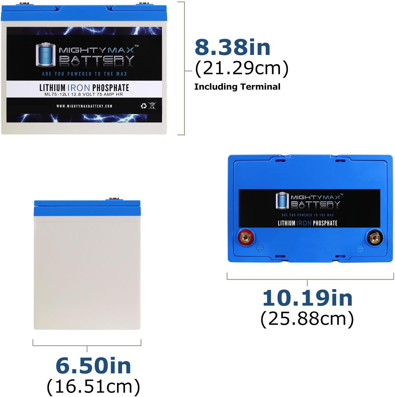 Mighty Max Battery 12V 75AH Lithium Replacement Battery compatible with Heartway Bien S15 Power scooter - 4 Pack