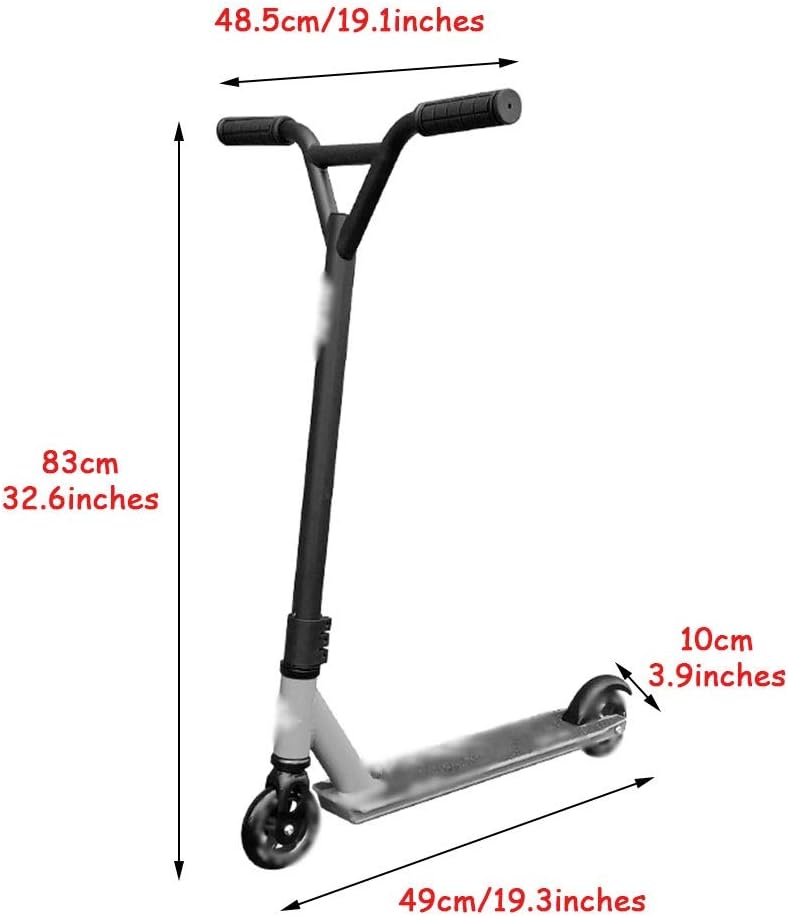 Scooters Professional Extreme Scooter, Adult Scooters, Two-Wheeled Fancy Scooter, Sport Kick Scooters for Teen, Easy to Assemble (Color : Blue, Size : 49 * 48.5 * 83cm)