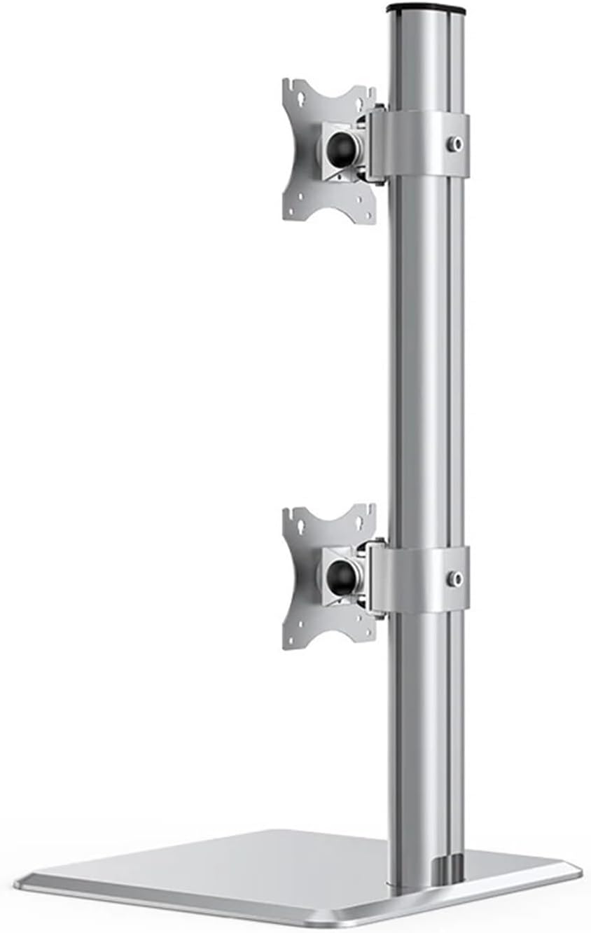 Dual monitor stand arm, suitable for sizes ≤ 49 inches 0-15 kg (33 lbs), aluminum alloy(Silvery)