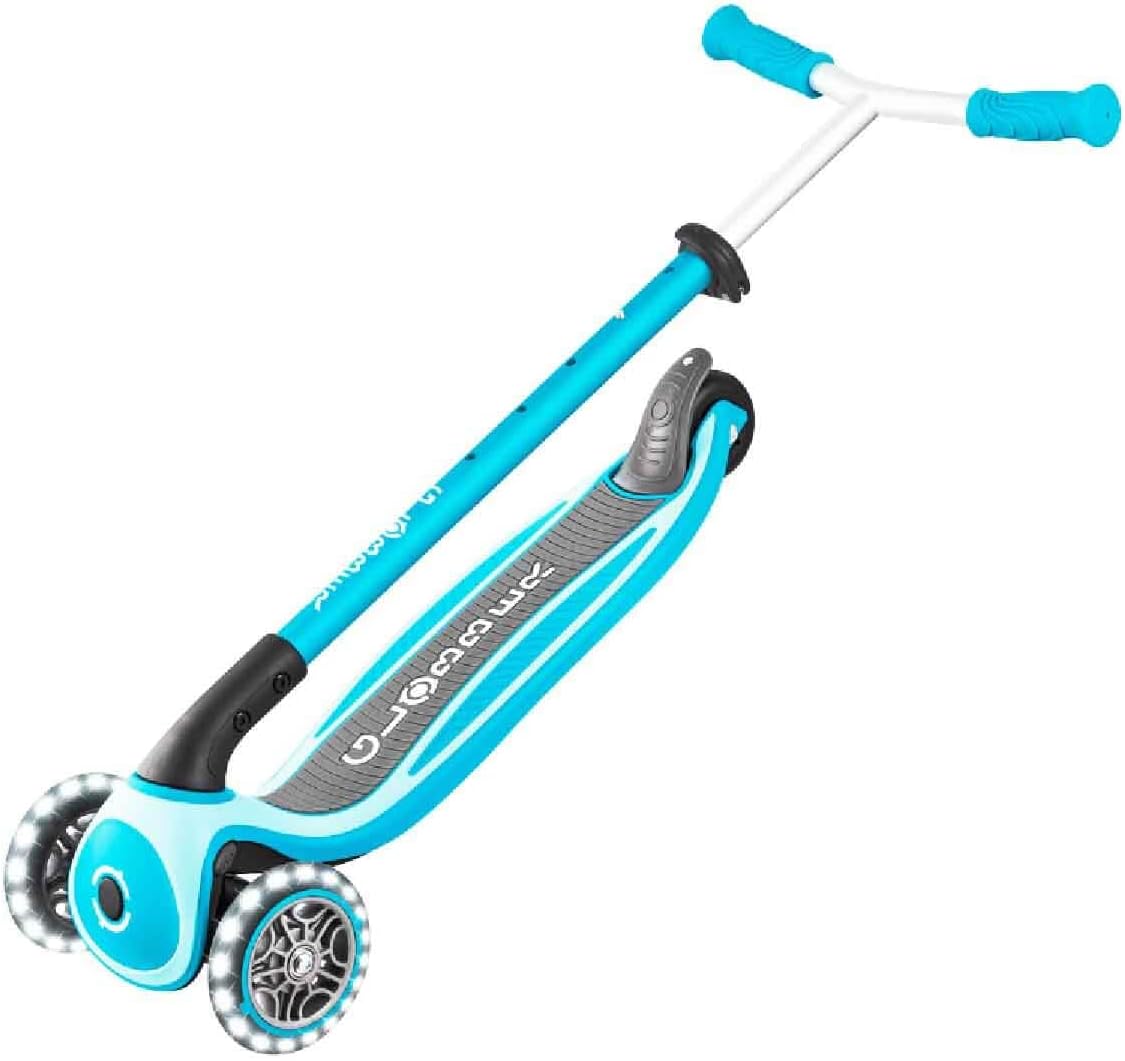 Globber Master Folding Scooter with Light Up Wheels and 5 height adjustable handlebars 74-94cm Suitable from 4 years max user weight 50kg