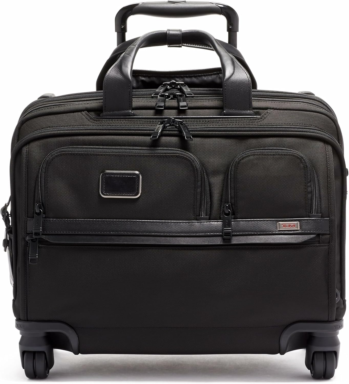 TUMI - Alpha Deluxe 4 Wheeled Laptop Case Brief - Laptop Bag with Wheels - Travel Briefcase with Expandable Design