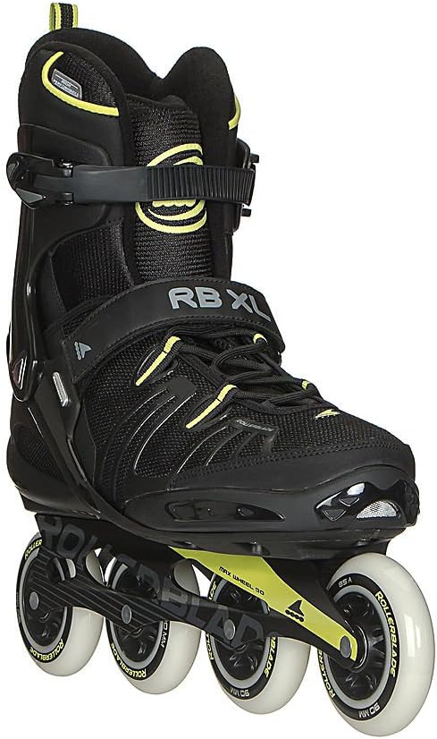 Rollerblade RB XL Men's Adult Fitness Inline Skate, Black and Lime, High Performance Inline Skates
